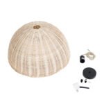 GLOBOSTAR® MONTANA 02378 Boho Κρεμαστό Φωτιστικό Οροφής με Ντουί 1 x E27 AC 220-240V IP20 - Μπεζ - Μ50 x Π50 x Υ25cm - Image 10