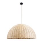 GLOBOSTAR® MONTANA 02379 Boho Κρεμαστό Φωτιστικό Οροφής με Ντουί 1 x E27 AC 220-240V IP20 - Μπεζ - Μ80 x Π80 x Υ40cm - Image 4