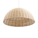 GLOBOSTAR® MONTANA 02379 Boho Κρεμαστό Φωτιστικό Οροφής με Ντουί 1 x E27 AC 220-240V IP20 - Μπεζ - Μ80 x Π80 x Υ40cm - Image 6