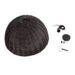 GLOBOSTAR® MONTANA 02381 Boho Κρεμαστό Φωτιστικό Οροφής με Ντουί 1 x E27 AC 220-240V IP20 - Καφέ - Μ50 x Π50 x Υ25cm - Image 10