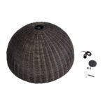 GLOBOSTAR® MONTANA 02382 Boho Κρεμαστό Φωτιστικό Οροφής με Ντουί 1 x E27 AC 220-240V IP20 - Καφέ - Μ80 x Π80 x Υ40cm - Image 10