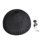 GLOBOSTAR® MONTANA 02384 Boho Κρεμαστό Φωτιστικό Οροφής με Ντουί 1 x E27 AC 220-240V IP20 - Μαύρο - Μ80 x Π80 x Υ40cm - Image 10