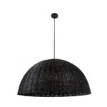 GLOBOSTAR® MONTANA 02384 Boho Κρεμαστό Φωτιστικό Οροφής με Ντουί 1 x E27 AC 220-240V IP20 - Μαύρο - Μ80 x Π80 x Υ40cm - Image 4