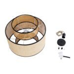 GLOBOSTAR® BRAVADO 02386 Boho Κρεμαστό Φωτιστικό Οροφής με Ντουί 1 x E27 AC 220-240V IP20 - Μπεζ- Μ40 x Π40 x Υ35cm - Image 11