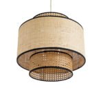 GLOBOSTAR® BRAVADO 02386 Boho Κρεμαστό Φωτιστικό Οροφής με Ντουί 1 x E27 AC 220-240V IP20 - Μπεζ- Μ40 x Π40 x Υ35cm - Image 6