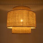 GLOBOSTAR® BRAVADO 02387 Boho Κρεμαστό Φωτιστικό Οροφής με Ντουί 1 x E27 AC 220-240V IP20 - Μπεζ - Μ70 x Π70 x Υ58cm - Image 3