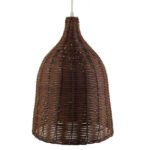 GLOBOSTAR® BAHAMAS 01367 Boho Κρεμαστό Φωτιστικό Οροφής με Ντουί 1 x E27 AC 220-240V IP20 - Καφέ - Μ30 x Π30 x Υ40cm - Image 6
