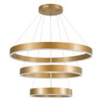 kelvo® VENOM 61190-DECO Μοντέρνο Κρεμαστό Φωτιστικό Οροφής LED 120W 14158lm 120° AC 220-240V IP20 Ρυθμιζόμενο Λευκό CCT με Χειριστήριο από 2700K έως 6000K Dimmable - Lumileds SMD Chip - Χρυσό Βούρτσας - Μ80 x Π80 x Υ60cm - 3 Χρόνια Εγγύηση - Image 5