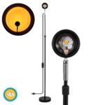 GloboStar® 00819 Μοντέρνο Minimal Επιδαπέδιο Φωτιστικό Μεταλλικό Μονόφωτο LED 12W DC 5V με Projector LENS Ειδικού Εφέ & Καλώδιο Τροφοδοσίας USB Rotation Head 180° SUN - Image 2