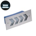 GloboStar® WALLLIGHT-ARINA 90672 Χωνευτό Φωτιστικό Τοίχου LED 6W 720lm 120° DC 24V Αδιάβροχο IP67 Μ17 x Π7 x Υ5.5cm Ψυχρό Λευκό 6000K - Ανοξείδωτο Ατσάλι - 3 Years Warranty - Image 2