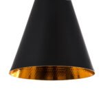 GLOBOSTAR® SHANGHAI 01025 Μοντέρνο Κρεμαστό Φωτιστικό Οροφής με Ντουί 3 x E27 AC 220-240V IP20 - Μαύρο & Χρυσό - Μ79.5 x Π79.5 x Υ38cm - Σετ 3 Τεμαχίων - Image 14