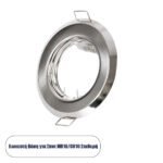 GLOBOSTAR® RAFY 77809 Χωνευτή Βάση για Σποτ MR16 με Ντουί GU10/GU5.3 IP20 - Νίκελ Βούρτσας - Μ8.3 x Π8.3 x Υ3.1cm / Q6cm