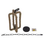 GLOBOSTAR® ELDORA 10001014 Vintage Κρεμαστό Φωτιστικό Οροφής με Ντουί 1 x E27 AC 220-240V IP20 - Μπεζ & Μπρούτζινο - Μ13 x Π13 x Υ30cm - Image 12