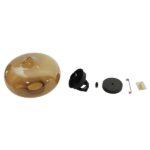 GLOBOSTAR® QUINN 01029 Vintage Κρεμαστό Φωτιστικό Οροφής με Ντουί 1 x E27 AC 220-240V IP20 - Μελί & Μαύρο - Μ26 x Π26 x Υ20cm - Image 11