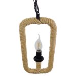 GLOBOSTAR® LINDELL 10001110 Vintage Κρεμαστό Φωτιστικό Οροφής με Ντουί 1 x E14 AC 220-240V IP20 - Μπεζ & Μαύρο - Μ18 x Π18 x Υ33cm - Image 7