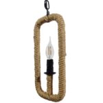 GLOBOSTAR® LINDELL 10001110 Vintage Κρεμαστό Φωτιστικό Οροφής με Ντουί 1 x E14 AC 220-240V IP20 - Μπεζ & Μαύρο - Μ18 x Π18 x Υ33cm - Image 8