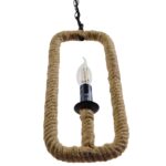 GLOBOSTAR® LINDELL 10001110 Vintage Κρεμαστό Φωτιστικό Οροφής με Ντουί 1 x E14 AC 220-240V IP20 - Μπεζ & Μαύρο - Μ18 x Π18 x Υ33cm - Image 9