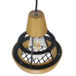 GLOBOSTAR® AKRON 10001133 Μοντέρνο Κρεμαστό Φωτιστικό Οροφής με Ντουί 1 x E27 AC 220-240V IP20 - Μπεζ & Μαύρο - Μ19 x Π19 x Υ22cm - Image 8