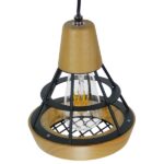 GLOBOSTAR® AKRON 10001133 Μοντέρνο Κρεμαστό Φωτιστικό Οροφής με Ντουί 1 x E27 AC 220-240V IP20 - Μπεζ & Μαύρο - Μ19 x Π19 x Υ22cm - Image 9