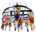 GLOBOSTAR® VINEYARD 10001139 Vintage Κρεμαστό Φωτιστικό Οροφής με Ντουί 4 x E27 AC 220-240V IP20 - Μαύρο & Διάφανο - Μ60 x Π60 x Υ20cm - Image 10