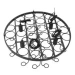 GLOBOSTAR® VINEYARD 10001139 Vintage Κρεμαστό Φωτιστικό Οροφής με Ντουί 4 x E27 AC 220-240V IP20 - Μαύρο & Διάφανο - Μ60 x Π60 x Υ20cm - Image 11