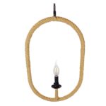 GLOBOSTAR® LINDELL 10001142 Vintage Κρεμαστό Φωτιστικό Οροφής με Ντουί 1 x E14 AC 220-240V IP20 - Μαύρο & Μπεζ - Μ35 x Π10 x Υ53cm - Image 5