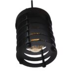 GLOBOSTAR® DARSEY 10001145 Vintage Κρεμαστό Φωτιστικό Οροφής με Ντουί 1 x E27 AC 220-240V IP20 - Μαύρο - Μ10 x Π10 x Υ25cm - Image 8