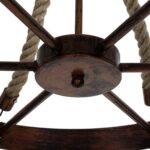 GLOBOSTAR® CAMELOT 10001191 Vintage Κρεμαστό Φωτιστικό Οροφής με Ντουί 6 x E27 AC 220-240V IP20 - Χάλκινο & Μπεζ - Μ95 x Π95 x Υ65cm - Image 8