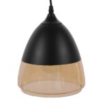 GLOBOSTAR® OLIVER 10001231 Vintage Κρεμαστό Φωτιστικό Οροφής με Ντουί 1 x E27 AC 220-240V IP20 - Μαύρο & Μελί - Μ20 x Π20 x Υ21cm - Image 6