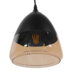 GLOBOSTAR® OLIVER 10001231 Vintage Κρεμαστό Φωτιστικό Οροφής με Ντουί 1 x E27 AC 220-240V IP20 - Μαύρο & Μελί - Μ20 x Π20 x Υ21cm - Image 8