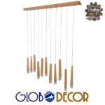 GLOBOSTAR® CALISTA 10001254 Μοντέρνο Κρεμαστό Φωτιστικό Οροφής με Ντουί 11 x G4 AC 220-240V IP20 - Μπεζ - Μ120 x Π8 x Υ33cm - Image 3