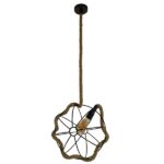 GLOBOSTAR® BRADLEY 10001328 Vintage Κρεμαστό Φωτιστικό Οροφής με Ντουί 1 x E27 AC 220-240V IP20 - Πολύχρωμο - Μ33 x Π33 x Υ33cm - Image 6