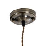 GLOBOSTAR® SUSPENS 115105 Vintage Κρεμαστό Φωτιστικό Οροφής με Ντουί 1 x E27 AC 220-240V IP20 - Χρυσό & Καφέ - Μ10 x Π10 x Y108.7cm - Image 3