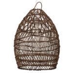 GLOBOSTAR® TAHITI 00711 Boho Κρεμαστό Φωτιστικό Οροφής με Ντουί 1 x E27 AC 220-240V IP20 - Καφέ - Μ38 x Π38 x Υ50cm - Image 2