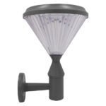 GLOBOSTAR® SOLARTIS 12125 Φωτιστικό Κολωνάκι Κήπου LED 10W 1000lm 180° με Ενσωματωμένο Φωτοβολταϊκό Panel 6V 5W & Επαναφορτιζόμενη Μπαταρία Li-ion 3.2V 6000mAh με Αισθητήρα Ημέρας-Νύχτας Αδιάβροχο IP65 Ψυχρό Λευκό 6000K - Γκρι Ανθρακί - Μ26 x Π26 x Υ37cm - 2 Χρόνια Εγγύηση - Image 4