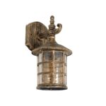 GLOBOSTAR® PHAROS 01228 Vintage Φωτιστικό Τοίχου - Απλίκα με Ντουί 1 x E27 AC 220-240V IP20 - Μπρούτζινο Εφέ Σκουριάς - Μ17 x Π19 x Υ29cm - Image 2