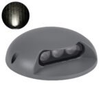 GLOBOSTAR® STEPLUNA 90623 Φωτιστικό Σκαλοπατιού / Διαδρόμου LED 3W 345lm 10° DC 24V Αδιάβροχο IP65 Φυσικό Λευκό 4500K Dimmable - Bridgelux SMD Chip - Γκρι Ανθρακί - Μ12 x Π12 x Υ3cm - 3 Χρόνια Εγγύηση - Image 2