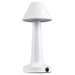 GloboStar® MOLLY 76514 Επαναφορτιζόμενο Επιτραπέζιο Φωτιστικό Πορτατίφ LED 1.5W 105lm 120° DC 5V IP44 Θερμό Λευκό 2700K Dimmable Λευκό Αλουμίνιο - Μ10 x Π10 x Υ23cm - 2 Xρόνια Εγγύηση - Image 2