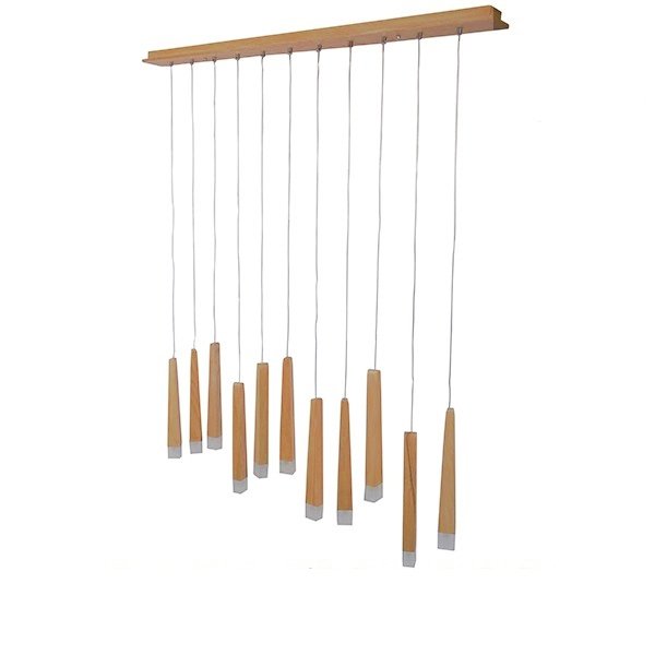 1a800a_10001254_0 GLOBOSTAR® CALISTA 10001254 Μοντέρνο Κρεμαστό Φωτιστικό Οροφής με Ντουί 11 x G4 AC 220-240V IP20 - Μπεζ - Μ120 x Π8 x Υ33cm - Image 1