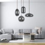 GLOBOSTAR® AXTON 00751 Μοντέρνο Κρεμαστό Φωτιστικό Οροφής LED 5W 500lm 180° AC 220-240V IP20 Θερμό Λευκό 2700K - Sanan SMD Chip - Μαύρο & Μαύρο Φιμέ - Μ30 x Π30 x Υ15cm - 2 Xρόνια Εγγύηση - Image 10