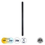 GLOBOSTAR® HOUSTON 61349 Μοντέρνο Φωτιστικό Τοίχου - Απλίκα LED 24W 2880lm 360° AC 220-240V IP20 Ρυθμιζόμενο Λευκό CCT με On/Off 2700K/4500K/6000K - Lumileds SMD Chip - Μαύρο Ματ - Μ6 x Π3 x Υ100cm - 3 Χρόνια Εγγύηση - Image 2