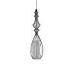 GLOBOSTAR® LILY 01561 Vintage Κρεμαστό Φωτιστικό Οροφής με Ντουί 1 x E27 AC 220-240V IP20 - Μαύρο & Λευκό - Μ90 x Π90 x Υ20cm - Image 5