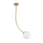 GLOBOSTAR® DRIZZLE 00921 Μοντέρνο Φωτιστικό Οροφής με Ντουί 1 x E27 AC 220-240V IP20 - Λευκό & Χρυσό - Μ15 x Π15 x Υ100cm - Image 2