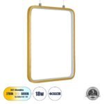 GLOBOSTAR® NEROBA 61305 Μοντέρνο Κρεμαστό Φωτιστικό Οροφής LED 18W 1980lm 360° AC 220-240V IP20 Ρυθμιζόμενο Λευκό CCT με On/Off 2700K/4500K/6000K - Lumileds SMD Chip - Χρυσό Βούρτσας - Μ29 x Π2 x Υ36cm - 3 Χρόνια Εγγύηση - Image 2