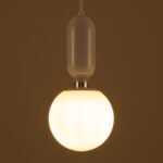 GLOBOSTAR® MAVERICK 00944 Μοντέρνο Κρεμαστό Φωτιστικό Οροφής με Ντουί 1 x E27 AC 220-240V IP20 - Λευκό - Μ15 x Π15 x Υ33cm - Image 3