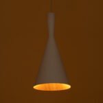 GLOBOSTAR® SHANGHAI 01026-C Μοντέρνο Κρεμαστό Φωτιστικό Οροφής με Ντουί 1 x E27 AC 220-240V IP20 - Λευκό & Χρυσό - Μ19 x Π19 x Υ38cm - Image 3