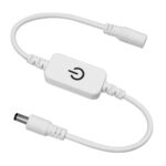 GLOBOSTAR® DIMMERANO 73303 Διακόπτης Αφής On/Off & Push Dimming με 1 x 5A 120W Κανάλι DC 12-24V 5A 120W Max IP20 - Λευκό - Μ25 x Π2.3 x Υ1.1cm - 2 Χρόνια Εγγύηση - Image 2