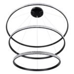 GLOBOSTAR® DIAMOND TRIO 61140-DECO Μοντέρνο Κρεμαστό Φωτιστικό Οροφής LED 150W 18379lm 360° AC 220-240V IP20 Ρυθμιζόμενο Λευκό CCT με Χειριστήριο από 2700K έως 6000K Dimmable - Lumileds SMD Chip - Μαύρο Ματ - Μ100 x Π100 x Υ100cm - 3 Χρόνια Εγγύηση - Image 7