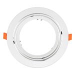 GLOBOSTAR® VITA 77850 Χωνευτή Κινούμενη Βάση για Σποτ AR111 για Ντουί GU10/GU5.3 IP20 - Λευκό - Μ17 x Π17 x Υ4.5cm / Q16cm - Image 2