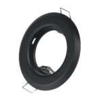 GLOBOSTAR® DELTA 77808 Χωνευτή Βάση για Σποτ MR16 με Ντουί GU10/GU5.3 IP20 - Μαύρο Ματ - Μ8.3 x Π8.3 x Υ3.1cm / Q6cm - Image 2